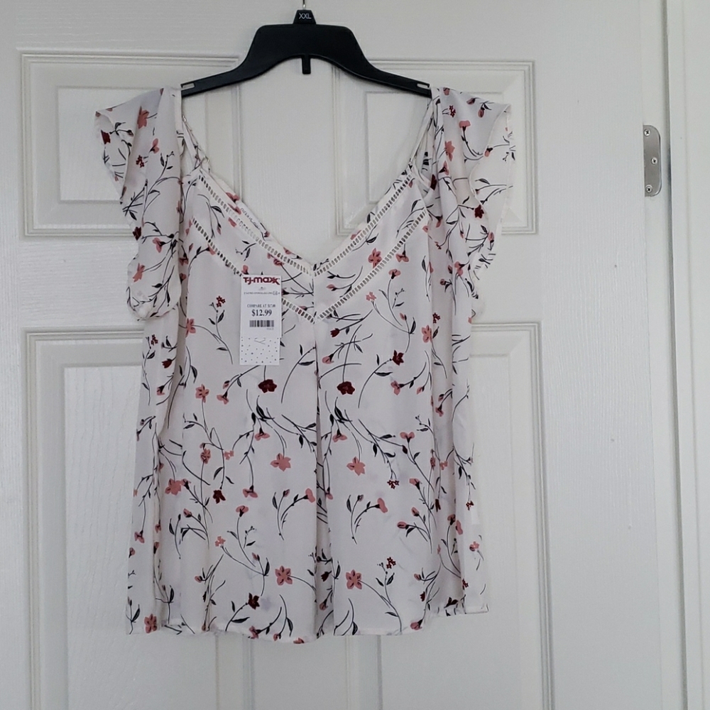 SIENNA SKY FLORAL LOOSE BREATHABLE BLOUSE SHIRT